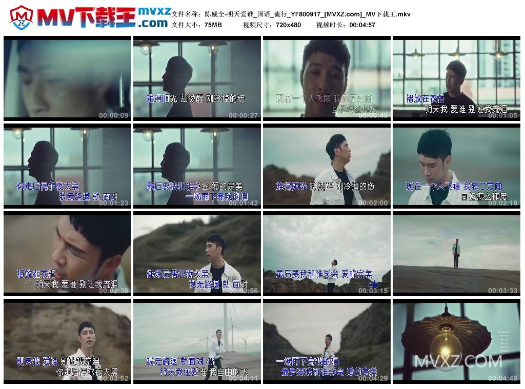 陈威全-明天爱谁_国语_流行_YF800917